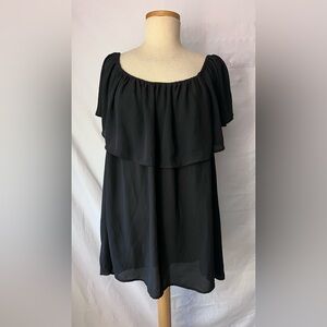 torrid Black Off-Shoulder Flutter Sleeve Blouse